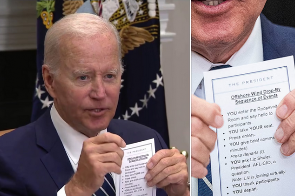 Biden Has A Very Detailed Cheat Sheet That Tells Him What To Do